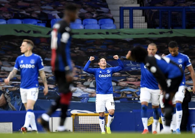 James Rodriguez scored on his return to the Everton side