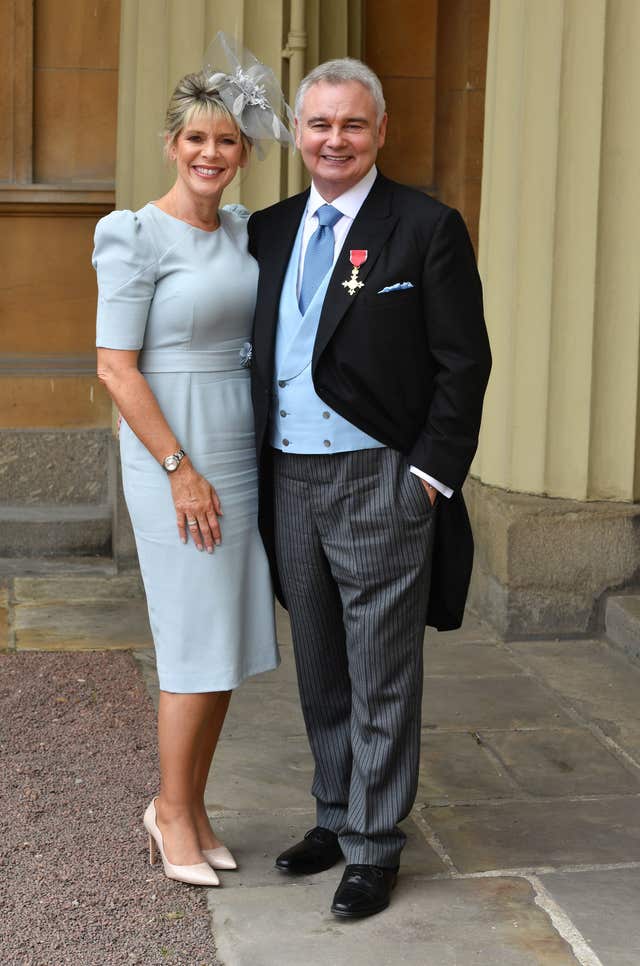 Eamonn Holmes, with his wife Ruth Langsford at Buckingham Palace