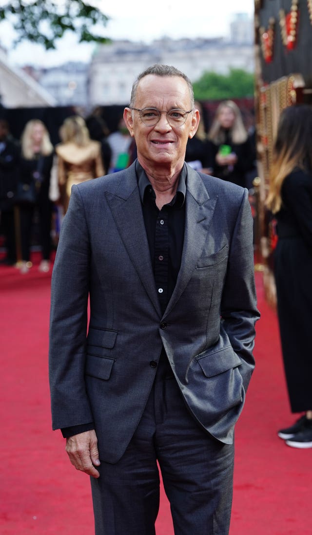 Tom Hanks on the red carpet of a special screening of Elvis