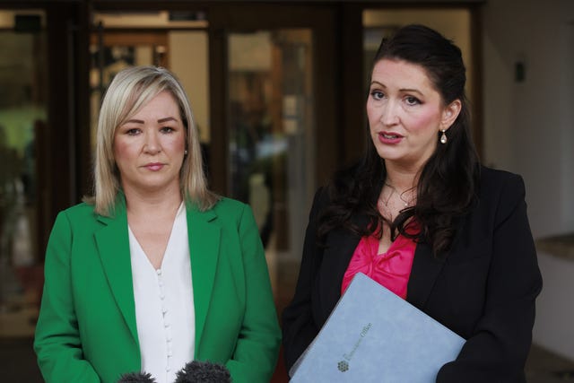 First Minister Michelle O’Neill (left) and deputy First Minister Emma Little-Pengelly