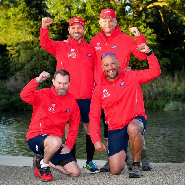 The four-strong team set off from Lechlade in Gloucestershire and are heading to Teddington in south west London (Ben Birchall/PA).