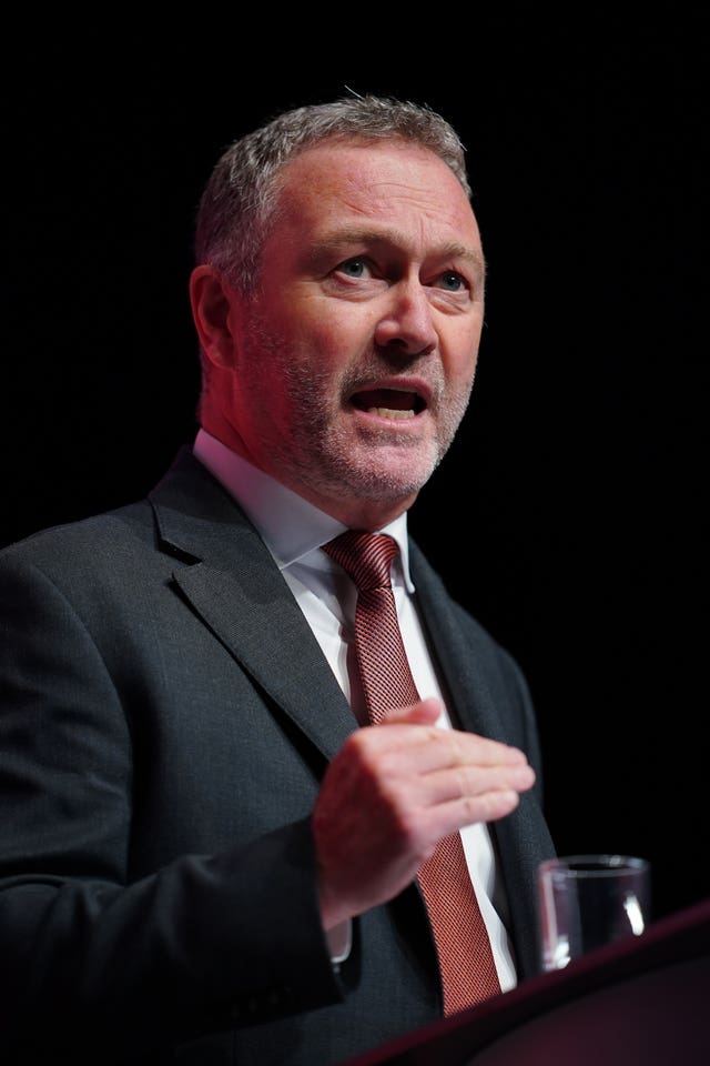 Environment Secretary Steve Reed speaking at the Labour conference 2024