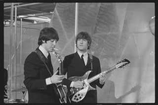 The Beatles Sir Paul McCartney (left) and John Lennon