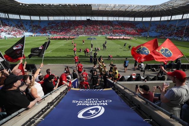 Munster were well supported at the Ricoh Arena
