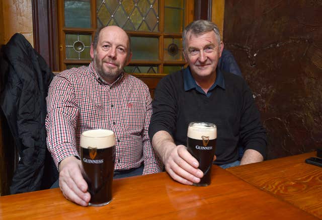 Jim Irwin (left) and Stephen Revels are confident of an Irish win (Kirsty O’Connor/PA)