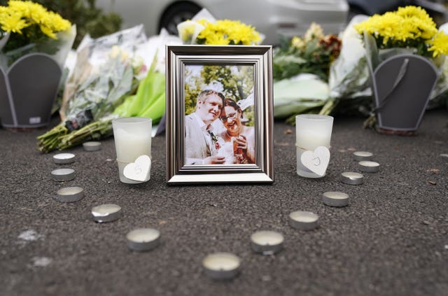 Floral tributes left near the scene in Norton Fitzwarren