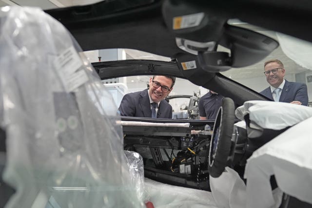 Andy Burnham visit to McLaren Technology Centre