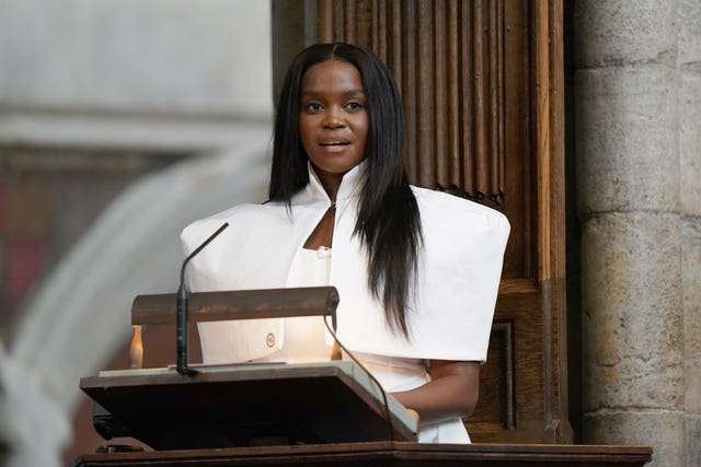 Oti Mabuse speaking during the annual Commonwealth Day service 