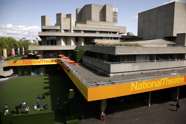 A view of the National Theatre building on the South Bank in London 
