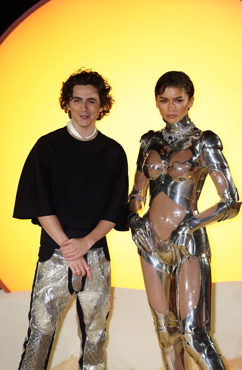 Zendaya stuns in vintage Mugler cyborg suit at Dune sequel world ...