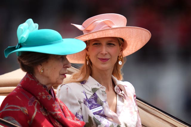 The Princess Royal alongside Lady Gabriella Kingston on the first day of Royal Ascot 2024