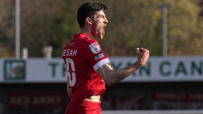 Ashley Nadesan extended his goalscoring form (Jonathan Brady/PA)