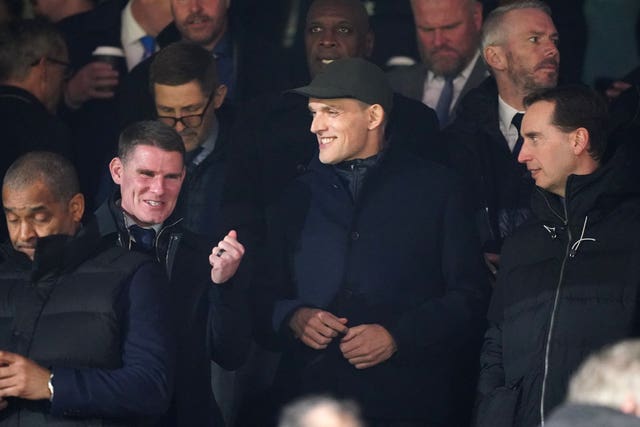 England manager Thomas Tuchel alongside FA chief executive Mark Bullingham at Selhurst Park