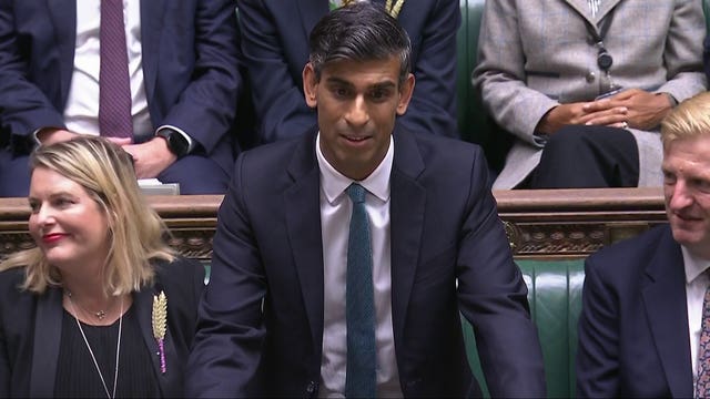 Rishi Sunak speaks in the House of Commons