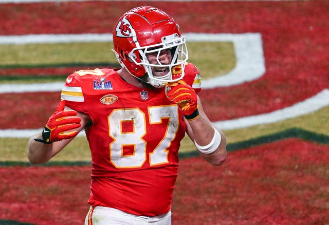 Travis Kelce playing for Kansas City