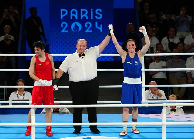 Kellie Harrington being crowned champion