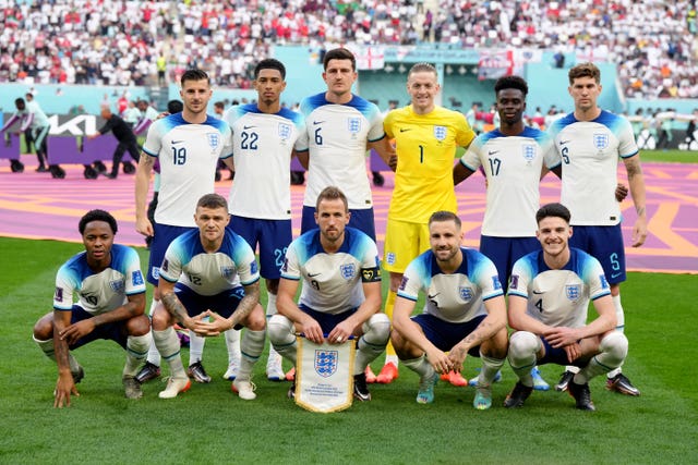 England's team against Iran showed two changes from the Euro 2020 final defeat