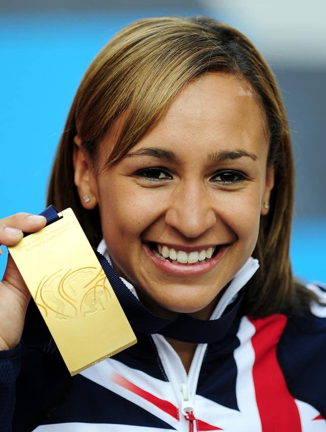Jessica Ennis with her gold medal from the 2009 World Championships