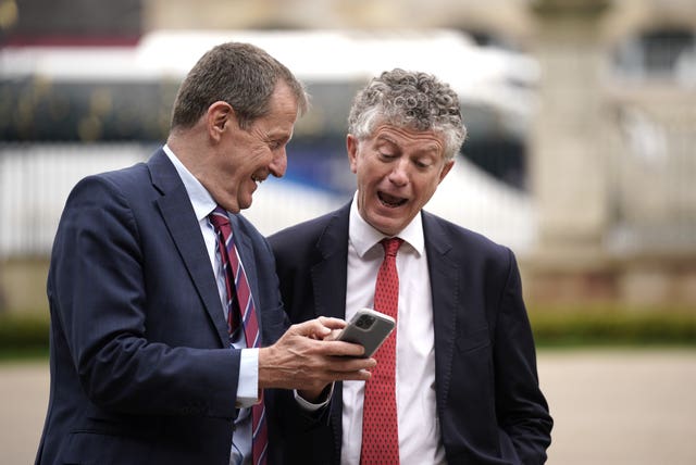 Alastair Campbell, left, and Jonathan Powell 