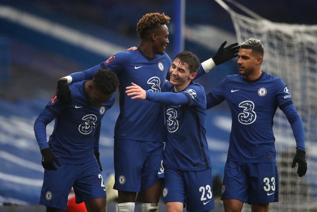 Chelsea's Tammy Abraham (centre) plundered a hat-trick in his side's 3-1 FA Cup fourth round victory over Luton