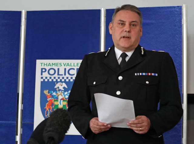 Chief Constable John Campbell speaks to the media 