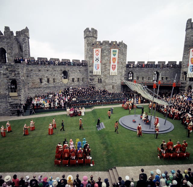 The scene at Caernarfon Castle