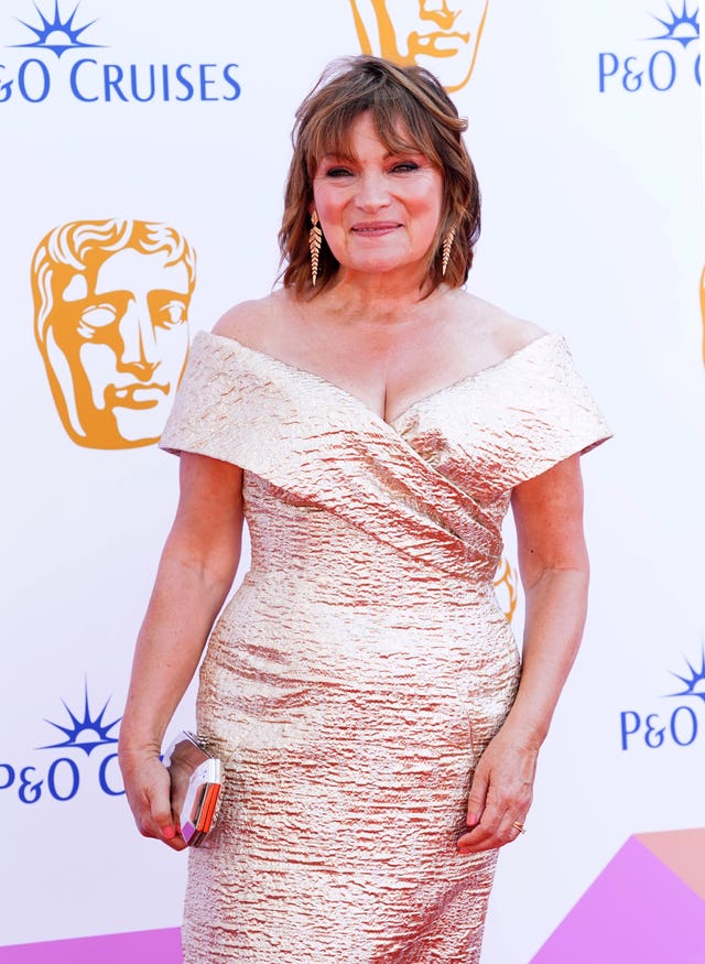 Lorraine Kelly in a white dress