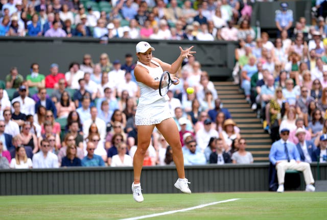 Ashleigh Barty in action