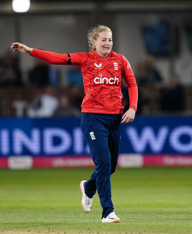 Sophie Ecclestone in action for England