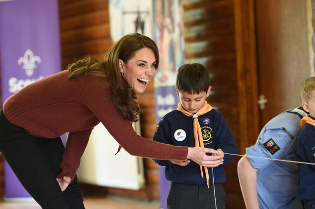 Kate joined in various activities during her visit 