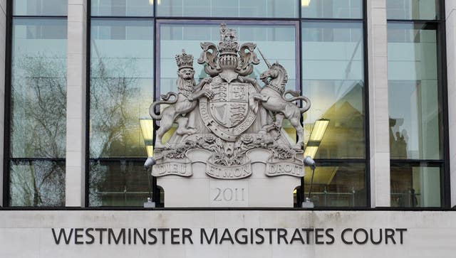 Westminster Magistrates’ Court in London.