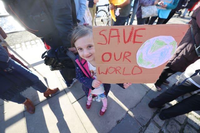 Climate change protest