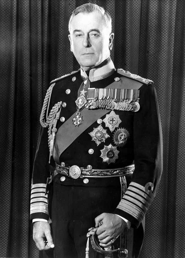 A 1965 LIBRARY FILE PICTURE OF EARL MOUNTBATTEN OF BURMA