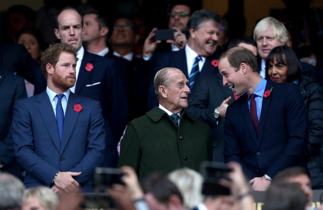 Philip with Harry and William