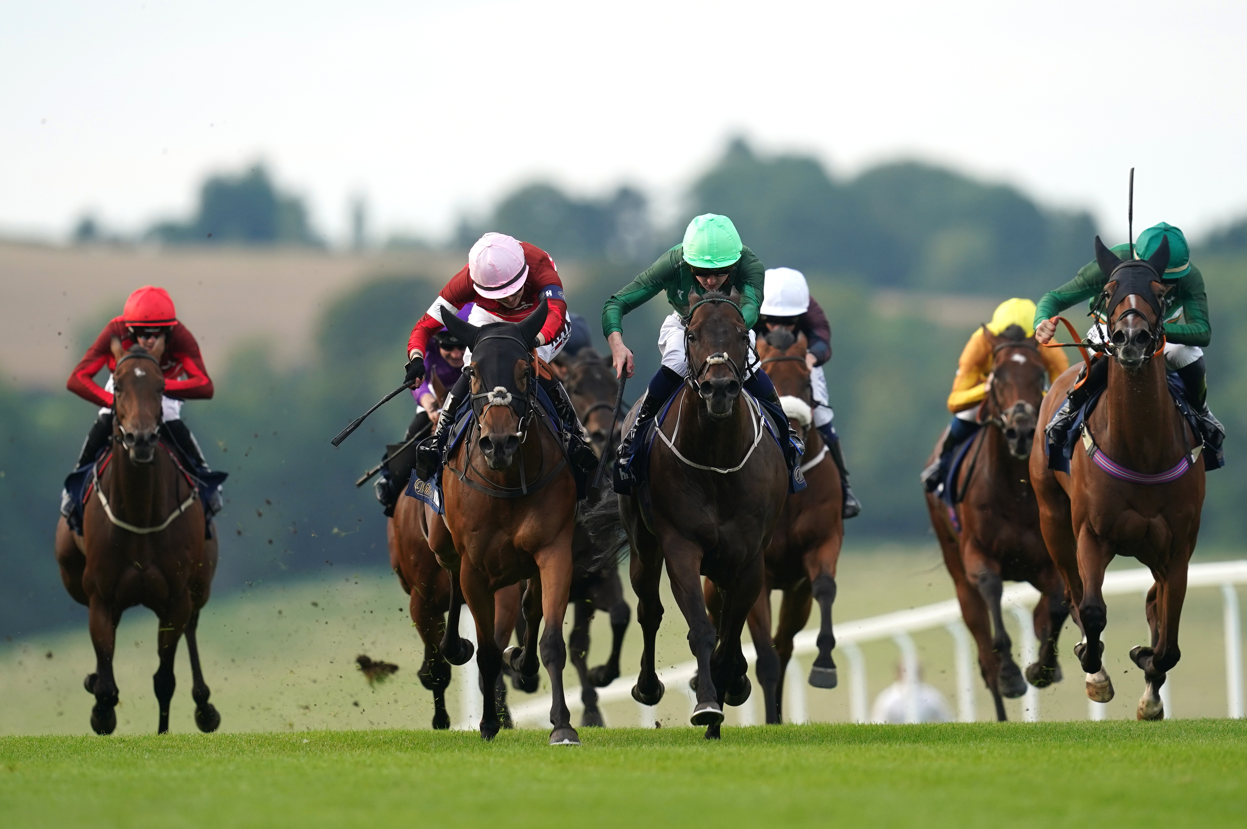 Executive Decision and Saffie Osborne (pink cap) on their way to victory