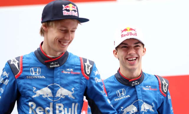 Brendon Hartley (left) and Pierre Gasly will lead Toro Rosso's 2019 bid