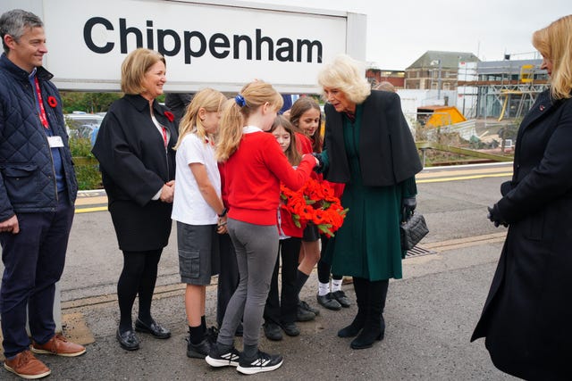 Queen Camilla attends Poppies to Paddington initiative