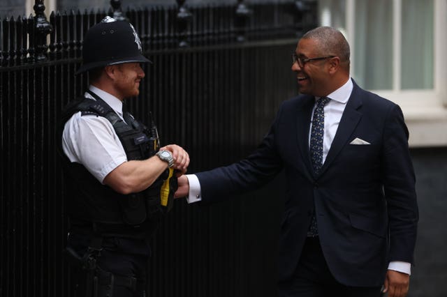Education Secretary James Cleverly arriving for a meeting with the new Prime Minister Liz Truss at Downing Street