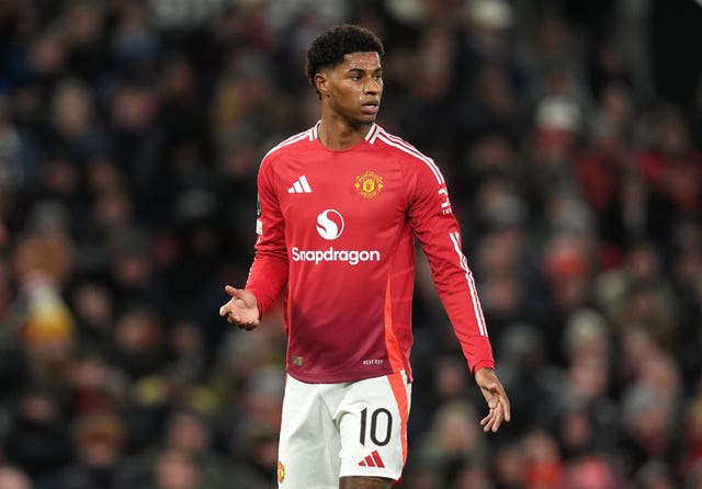 Manchester United’s Marcus Rashford during a match