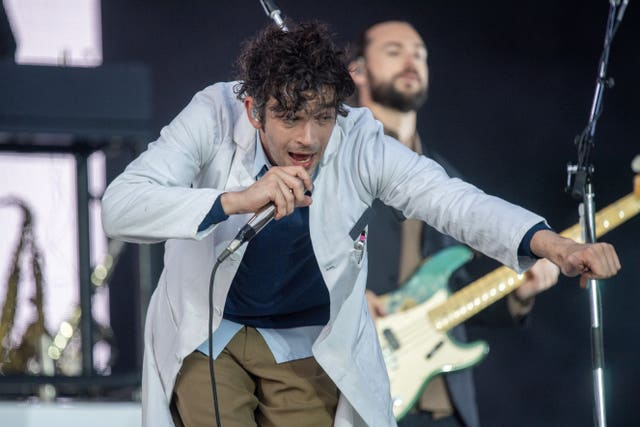 The 1975's Matty Healy performs at the TRNSMT Festival 