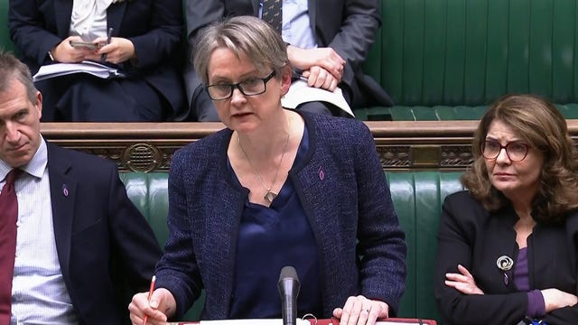 Home Secretary Yvette Cooper gives a statement in the House of Commons