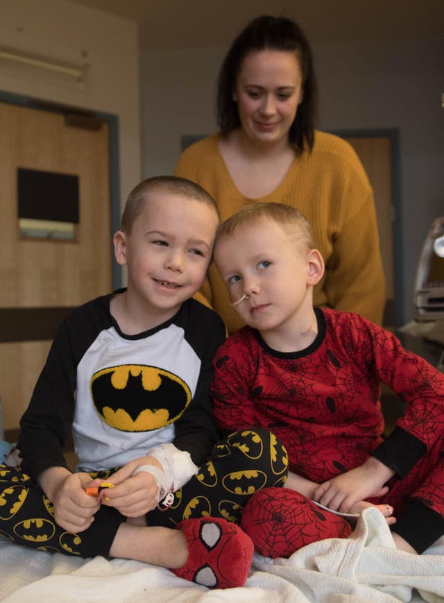 Fiona Cripps will spend Mother's Day in hospital between Ollie and Finley's bedsides (Stefan Rousseau/PA)