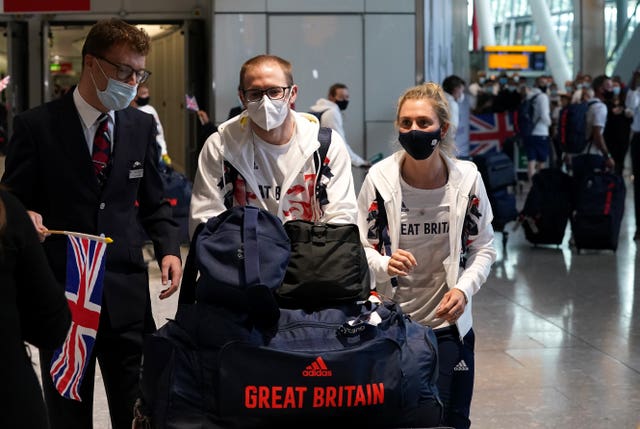 Tokyo 2020 Olympic Games – Team GB Homecoming – Heathrow Airport