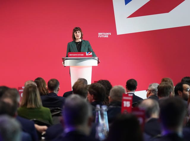 Shadow chancellor Rachel Reeves addressing business leaders during the launch of Labour Party’s plan for business