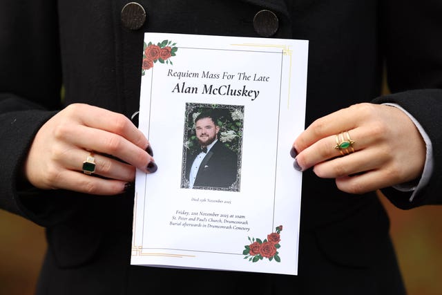 Alan McCluskey funeral