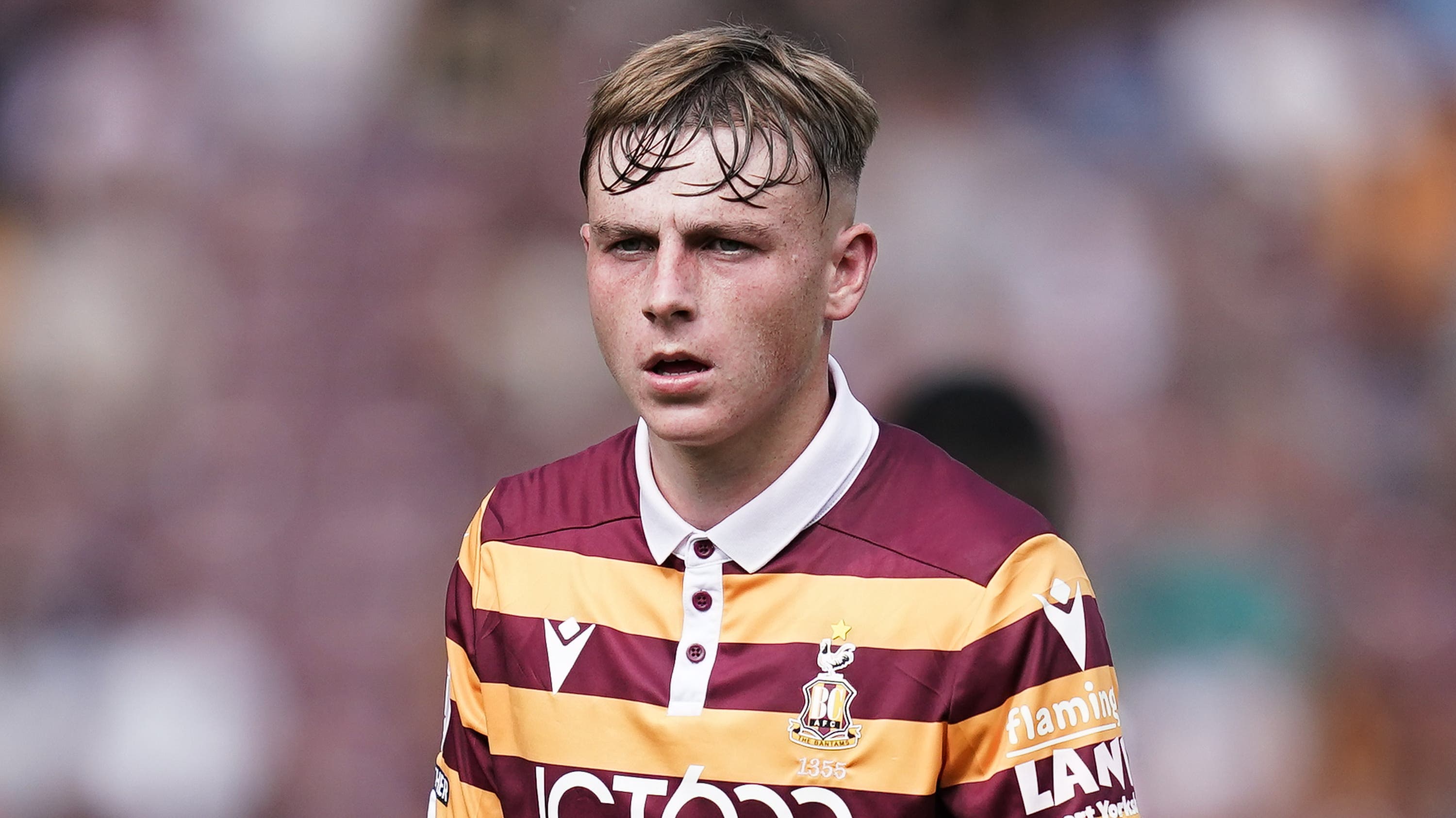 Bobby Pointon struck for Bradford (Robbie Stephenson/PA)