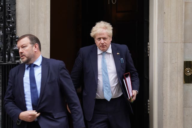 Prime Minister Boris Johnson leaves 10 Downing Street