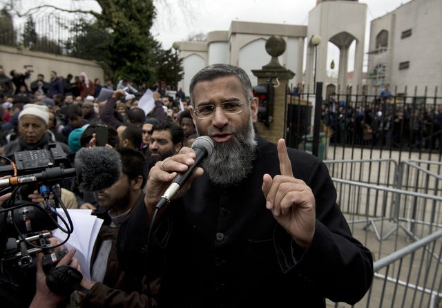 Anjem Choudary in 2015 (Hannah McKay/PA)