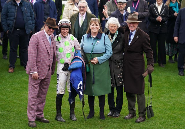 Rich Ricci (left) was thrilled to see Gaelic Warrior back on form