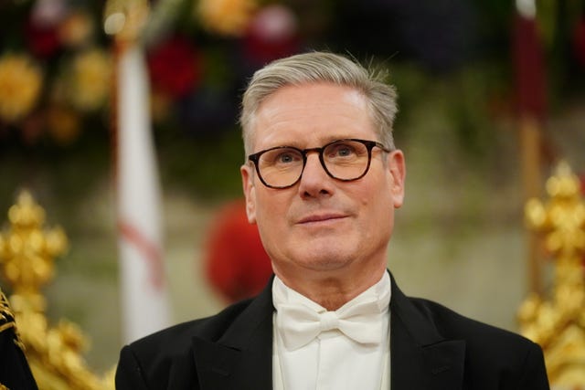 Prime Minister Sir Keir Starmer during the annual Lord Mayor’s Banquet at the Guildhall in central London 